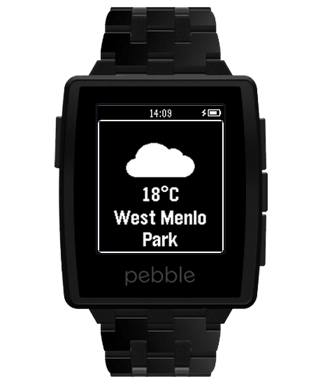 Pebble weather app